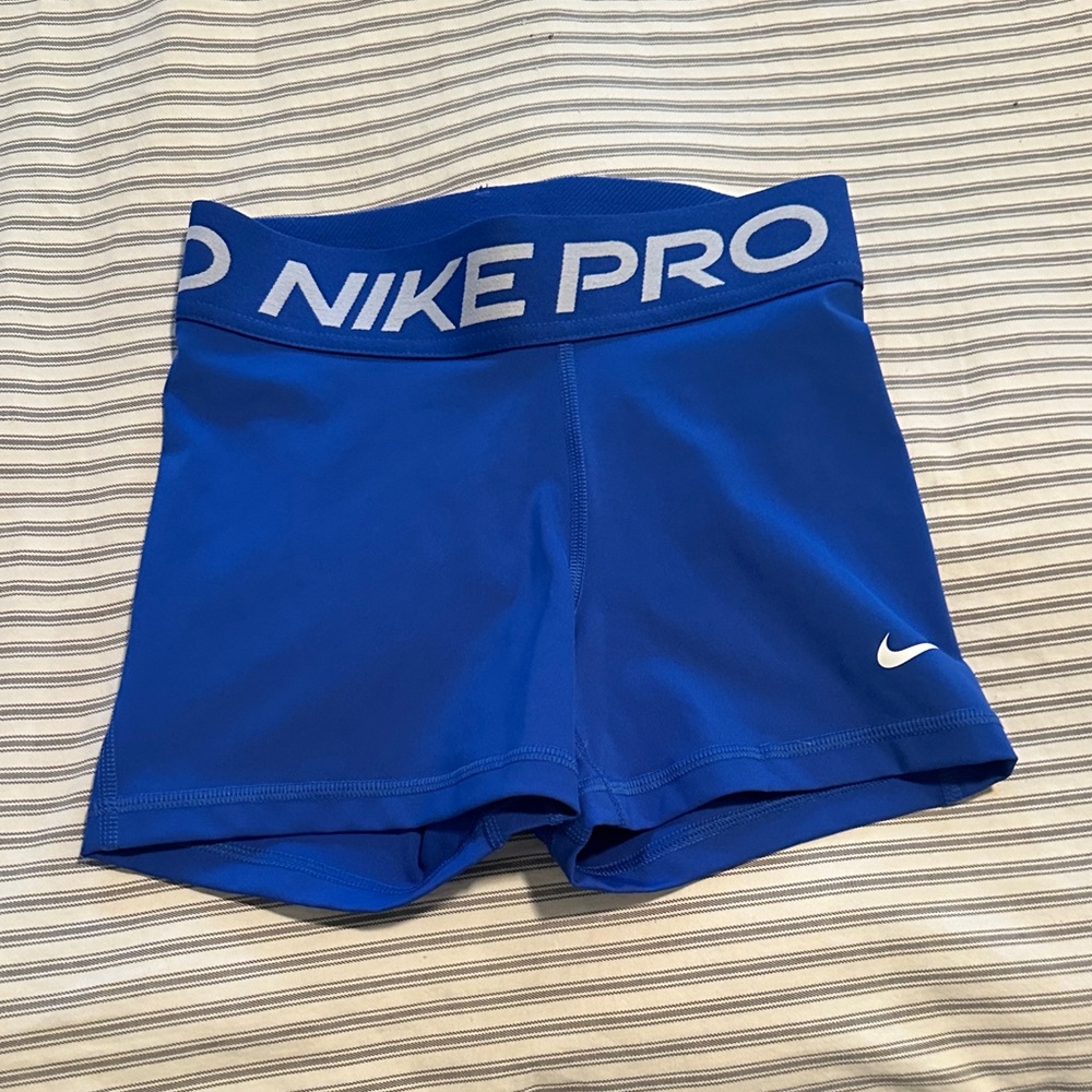 Nike Pro Blue Women's Athletic Compression Shorts